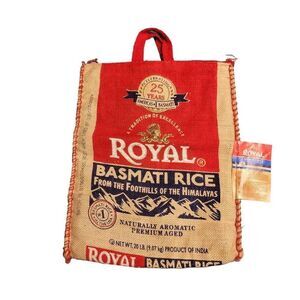 Handmade Bag from Batsmati Rice Bag Adorable Eco-friendly Reusable Zip Tote